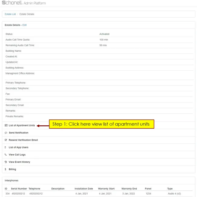 The Filter field above the unit list