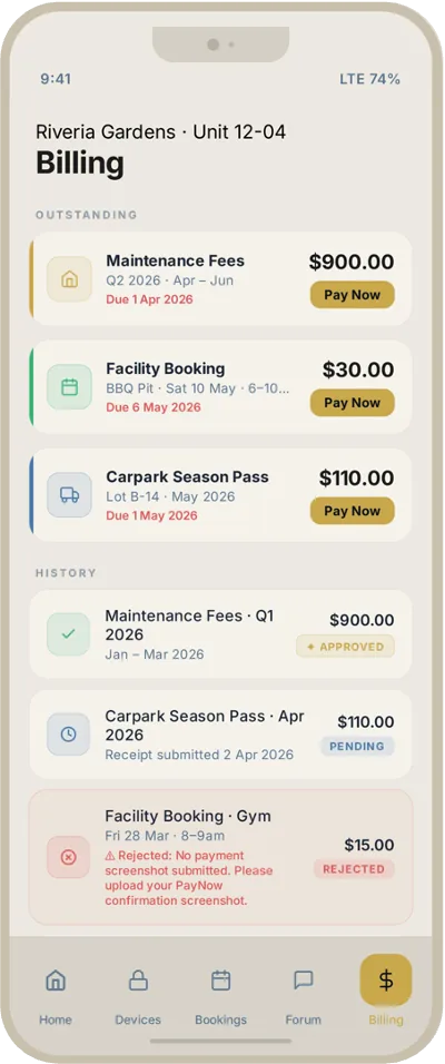 Billing and payments